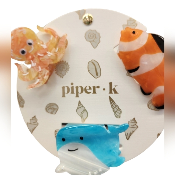 🔹️Piper K🔹️ Sea Animal Hair Clips Whale Nemo Octopus - Picture 1 of 1